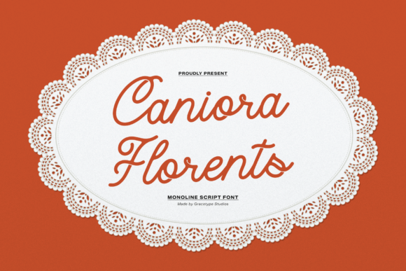 Caniora Florents: The Monoline Script Font