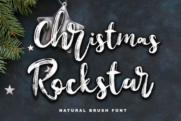 Christmas Rockstar: A Brushed Script Font for Festive Elegance