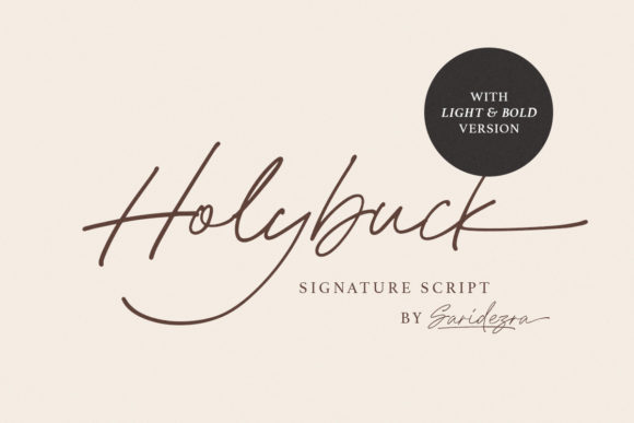 Holybuck: A Refined Script for Modern Design