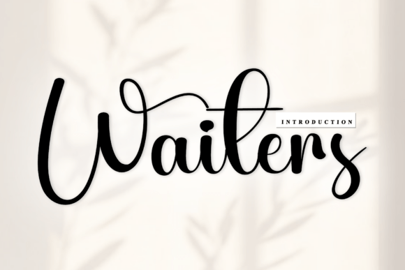 Waiters Font: Elevating Brand Identity with Artisanal Style